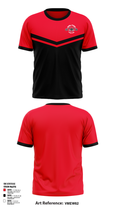 Dalton Junior High School Swimming 21806077 Short Sleeve Performance Shirt - 1