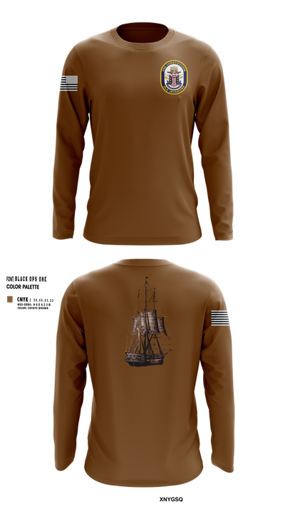 USS CONSTITUTION 83286371 Long Sleeve Performance Shirt 5