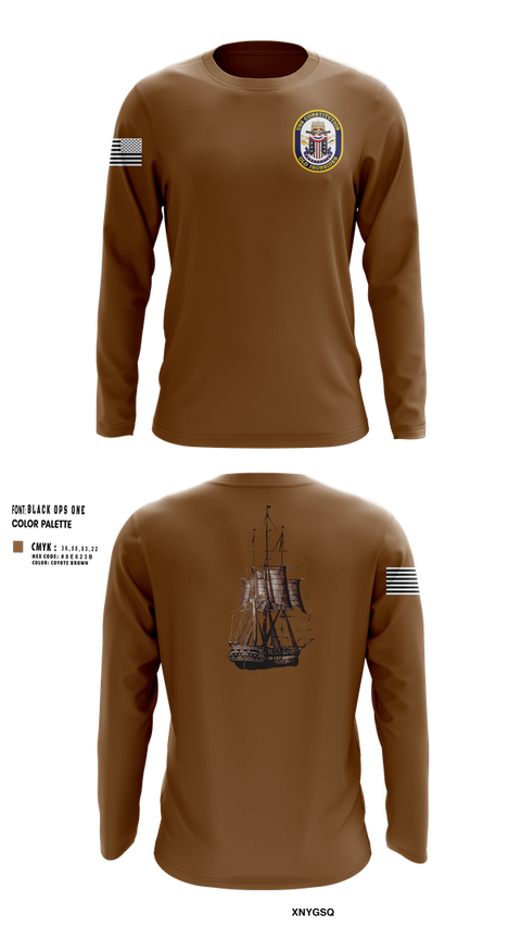 Long Sleeve Performance Shirt, USS CONSTITUTION, , Teamtime, Team time, sublimation, custom sports apparel, team uniforms, spirit wear, spiritwear, sports uniforms, custom shirts, team store, custom team store, fundraiser sports, apparel fundraiser