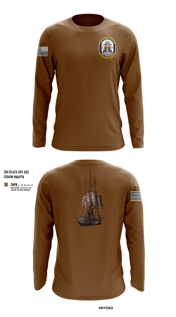 Long Sleeve Performance Shirt, USS CONSTITUTION, , Teamtime, Team time, sublimation, custom sports apparel, team uniforms, spirit wear, spiritwear, sports uniforms, custom shirts, team store, custom team store, fundraiser sports, apparel fundraiser