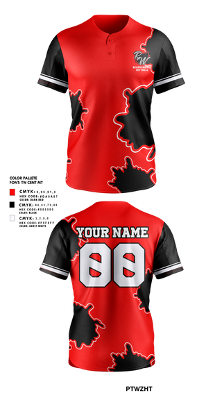 Roadwarriors 73677409 Full Button Softball Jersey - 1