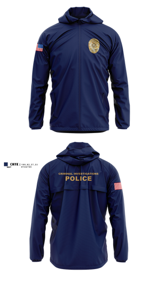 Windbreaker, Criminal Investigations, Police, Teamtime, Team time, sublimation, custom sports apparel, team uniforms, spirit wear, spiritwear, sports uniforms, custom shirts, team store, custom team store, fundraiser sports, apparel fundraiser