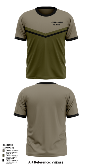 SEVIER COMBAT JIU JITSU 25333602 Short Sleeve Performance Shirt - 1