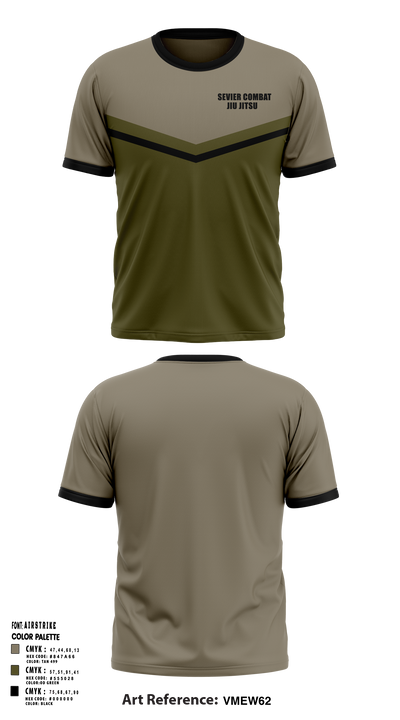 SEVIER COMBAT JIU JITSU 25333602 Short Sleeve Performance Shirt - 1