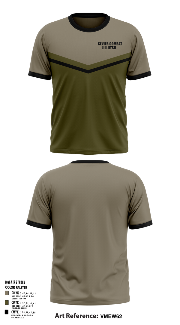 SEVIER COMBAT JIU JITSU 25333602 Short Sleeve Performance Shirt - 1