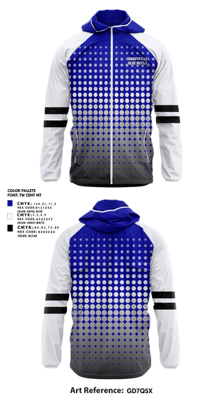 Sharpsville Blue Devils 61871742 Windbreaker - 2