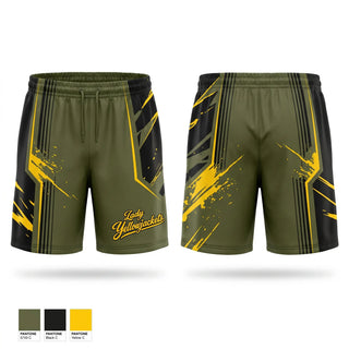 Athletic Shorts With Pockets, Fort Benning Lady Yellowjackets, Women's Basketball, Teamtime, Team time, sublimation, custom sports apparel, team uniforms, spirit wear, spiritwear, sports uniforms, custom shirts, team store, custom team store, fundraiser sports, apparel fundraiser