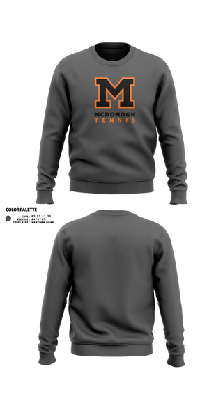 Crew Neck Sweatshirt, Mcdonogh Girls Tennis, Tennis, Teamtime, Team time, sublimation, custom sports apparel, team uniforms, spirit wear, spiritwear, sports uniforms, custom shirts, team store, custom team store, fundraiser sports, apparel fundraiser