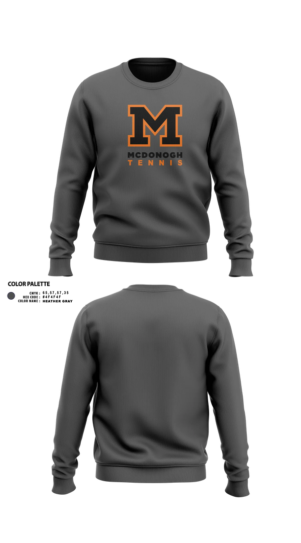 Crew Neck Sweatshirt, Mcdonogh Girls Tennis, Tennis, Teamtime, Team time, sublimation, custom sports apparel, team uniforms, spirit wear, spiritwear, sports uniforms, custom shirts, team store, custom team store, fundraiser sports, apparel fundraiser
