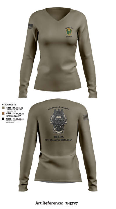 319th IEW Women's Long Sleeve V-neck Shirt - 4