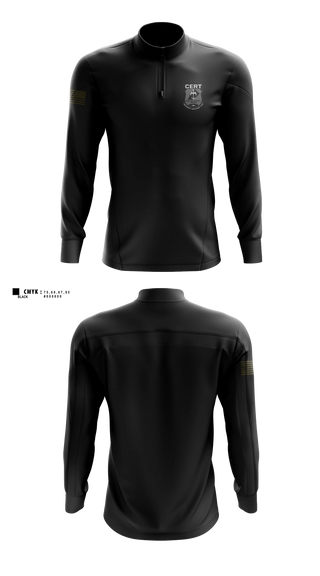 Quarter Zip Jacket, Chester County Prison Emergency Response Team CERT, Police, Teamtime, Team time, sublimation, custom sports apparel, team uniforms, spirit wear, spiritwear, sports uniforms, custom shirts, team store, custom team store, fundraiser sports, apparel fundraiser
