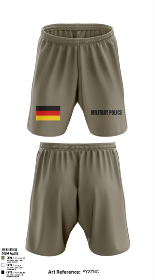 Military Police Athletic Shorts With Pockets - 1