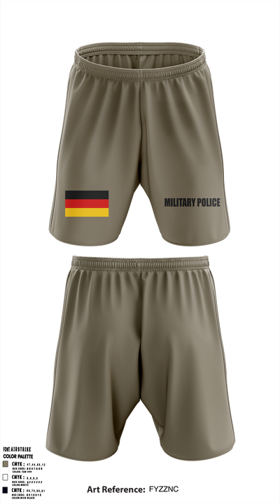 Military Police Athletic Shorts With Pockets - 1