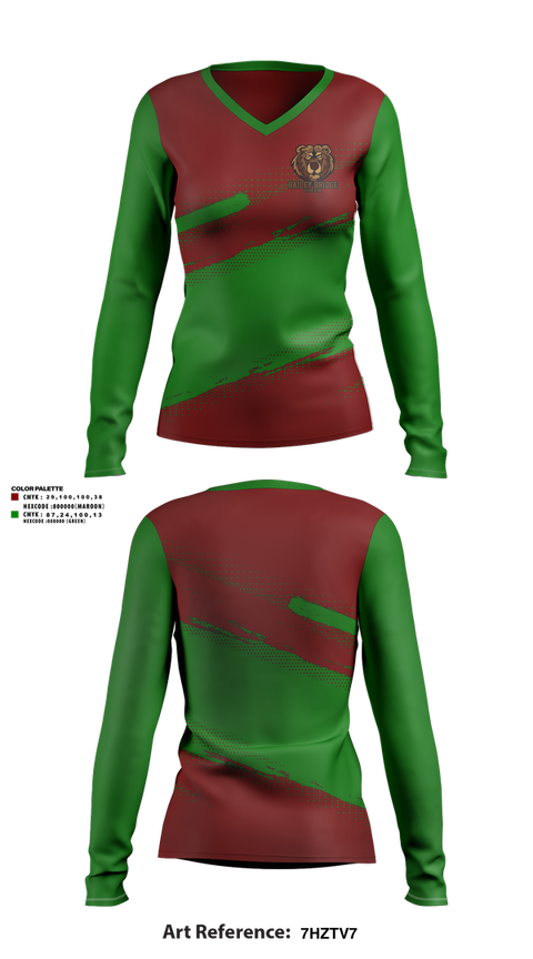 Womens Long Sleeve Vneck Shirt, Bailey Bridge Middle School Cheer, Cheer, Teamtime, Team time, sublimation, custom sports apparel, team uniforms, spirit wear, spiritwear, sports uniforms, custom shirts, team store, custom team store, fundraiser sports, apparel fundraiser