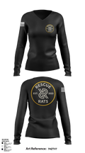 Rescue RATs 14337547 Women's Long Sleeve V-neck Shirt - 1