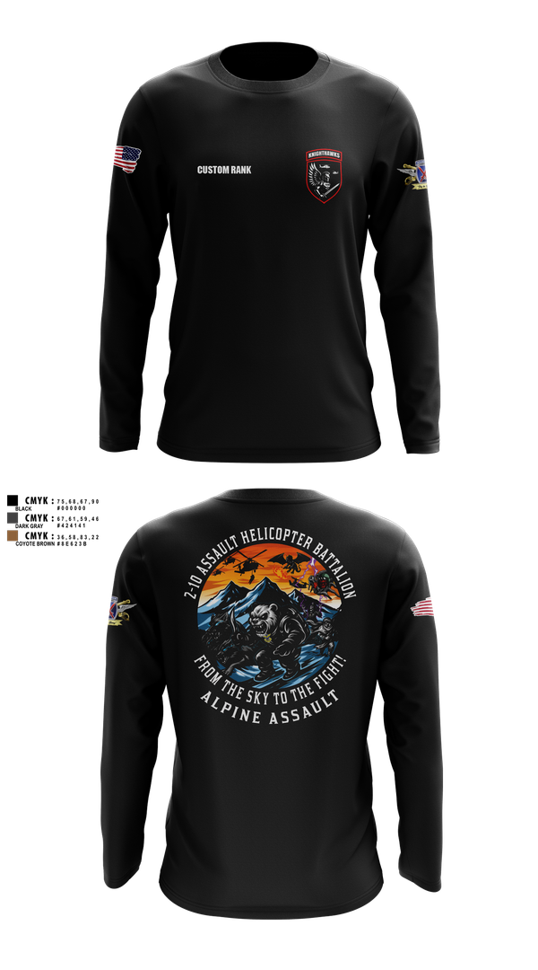 Long Sleeve Performance Shirt, 2-10 AHB Knighthawks, Spirit Store, Teamtime, Team time, sublimation, custom sports apparel, team uniforms, spirit wear, spiritwear, sports uniforms, custom shirts, team store, custom team store, fundraiser sports, apparel fundraiser