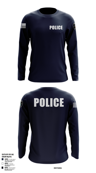 North Branch Police Dept. 88916958 Long Sleeve Performance Shirt 1