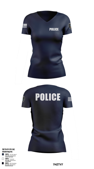 North Branch Police Dept. 88916958 Women's Short Sleeve V-neck Shirt - 1