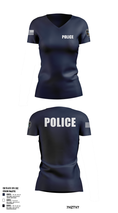 North Branch Police Dept. 88916958 Women's Short Sleeve V-neck Shirt - 1