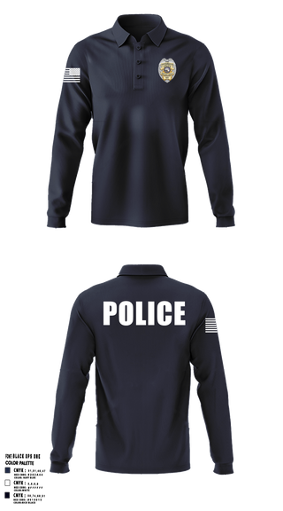 North Branch Police Dept. 88916958 Long Sleeve Performance Polo - 2