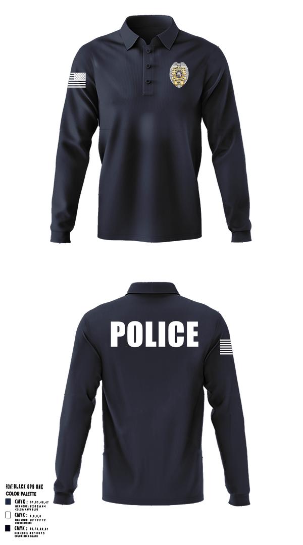 North Branch Police Dept. 88916958 Long Sleeve Performance Polo - 2