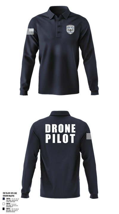North Branch Police Dept. 88916958 Long Sleeve Performance Polo - 3