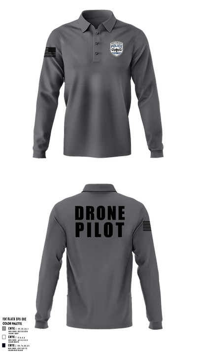 North Branch Police Dept. 88916958 Long Sleeve Performance Polo - 4