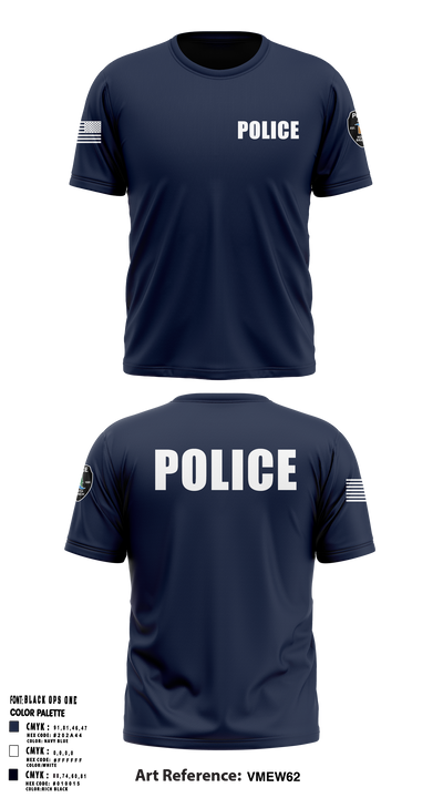 North Branch Police Dept. 88916958 Old School Cotton Feel Shirt - 1