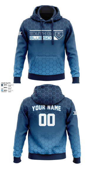 Hoodie, South GA Blue Sox, Baseball, Teamtime, Team time, sublimation, custom sports apparel, team uniforms, spirit wear, spiritwear, sports uniforms, custom shirts, team store, custom team store, fundraiser sports, apparel fundraiser