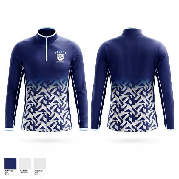 Quarter Zip Jacket, Rebels, Women's Soccer, Teamtime, Team time, sublimation, custom sports apparel, team uniforms, spirit wear, spiritwear, sports uniforms, custom shirts, team store, custom team store, fundraiser sports, apparel fundraiser