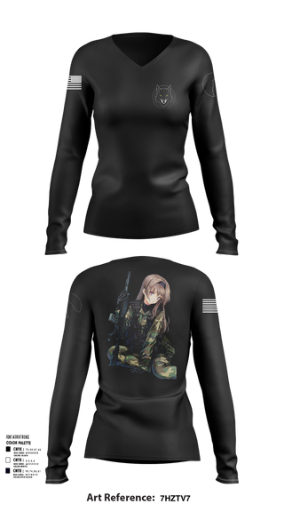 Womens Long Sleeve Vneck Shirt, The House of Wolves, , Teamtime, Team time, sublimation, custom sports apparel, team uniforms, spirit wear, spiritwear, sports uniforms, custom shirts, team store, custom team store, fundraiser sports, apparel fundraiser