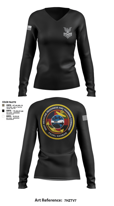NMRTC-PH FCPOA 79127283 Women's Long Sleeve V-neck Shirt - 3
