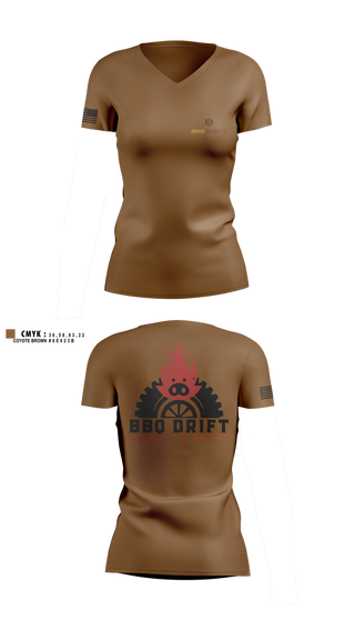 Womens Short Sleeve Vneck Shirt, BBQ Drift, , Teamtime, Team time, sublimation, custom sports apparel, team uniforms, spirit wear, spiritwear, sports uniforms, custom shirts, team store, custom team store, fundraiser sports, apparel fundraiser