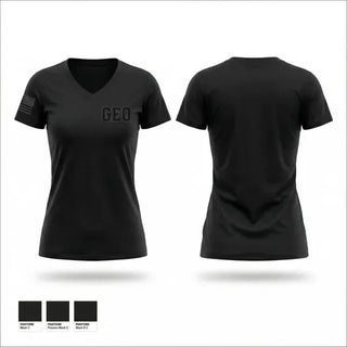 Womens Short Sleeve Vneck Shirt, GEO, Police, Teamtime, Team time, sublimation, custom sports apparel, team uniforms, spirit wear, spiritwear, sports uniforms, custom shirts, team store, custom team store, fundraiser sports, apparel fundraiser