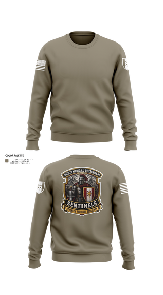 Crew Neck Sweatshirt, 528th MED DET COSC, Army, Teamtime, Team time, sublimation, custom sports apparel, team uniforms, spirit wear, spiritwear, sports uniforms, custom shirts, team store, custom team store, fundraiser sports, apparel fundraiser
