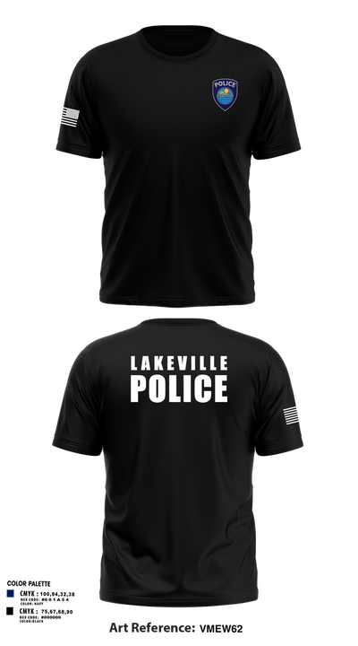 Lakeville Police Department 60717822 Old School Cotton Feel Shirt - 8