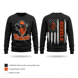 Crew Neck Sweatshirt, AV Rebels, , Teamtime, Team time, sublimation, custom sports apparel, team uniforms, spirit wear, spiritwear, sports uniforms, custom shirts, team store, custom team store, fundraiser sports, apparel fundraiser