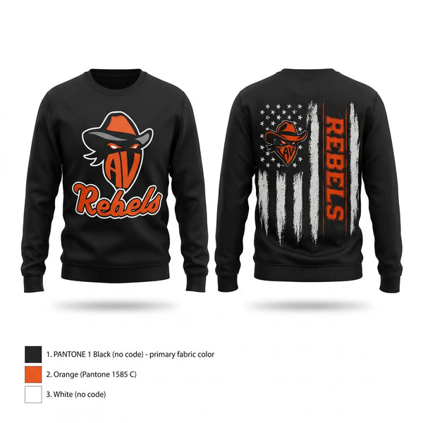 Crew Neck Sweatshirt, AV Rebels, , Teamtime, Team time, sublimation, custom sports apparel, team uniforms, spirit wear, spiritwear, sports uniforms, custom shirts, team store, custom team store, fundraiser sports, apparel fundraiser