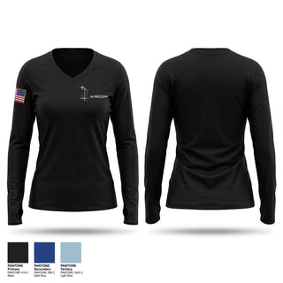 Womens Long Sleeve Vneck Shirt, JaxCare, EMS/EMT, Teamtime, Team time, sublimation, custom sports apparel, team uniforms, spirit wear, spiritwear, sports uniforms, custom shirts, team store, custom team store, fundraiser sports, apparel fundraiser