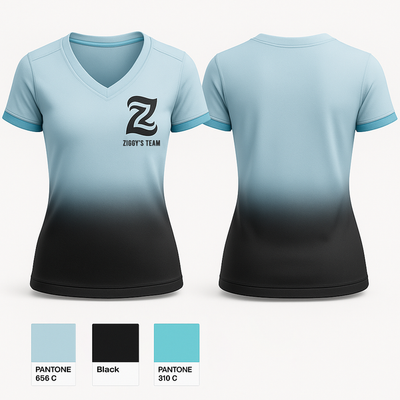 Ziggy’s hockey team 62880407 Women's Short Sleeve V-neck Shirt - 1