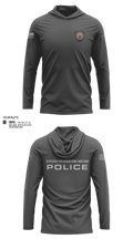 Citizen Pottawatomie nation Police Department  Long Sleeve Performance Shirt with hood - 1