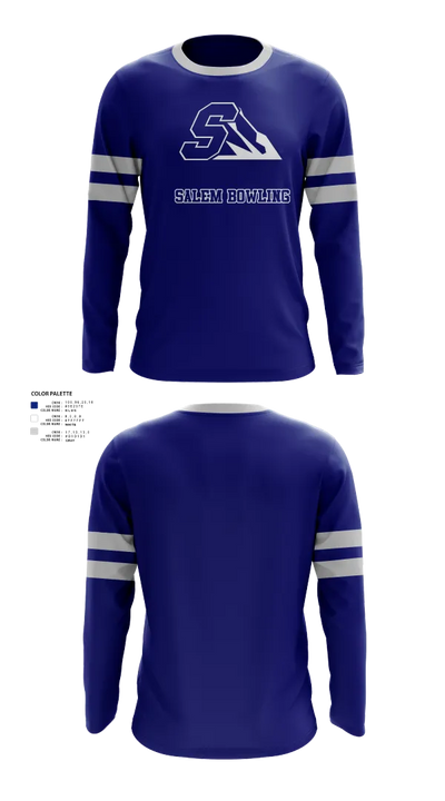 Salem High School Bowling 68156047 Long Sleeve Performance Shirt 60 (1)