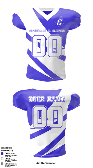 Football Jersey, Cumberland Jr. Clippers Football & Cheer, , Teamtime, Team time, sublimation, custom sports apparel, team uniforms, spirit wear, spiritwear, sports uniforms, custom shirts, team store, custom team store, fundraiser sports, apparel fundraiser