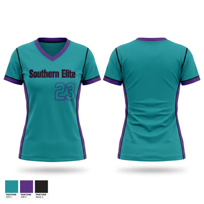 Southern Elite Women's Short Sleeve V-neck Shirt - 1