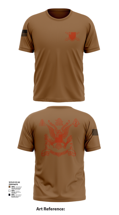 2nd Battalion 222nd Field Artillery 79682132 Short Sleeve Performance Shirt - 101