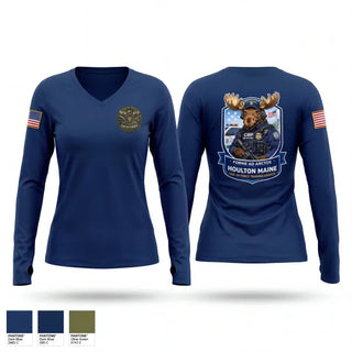 Womens Long Sleeve Vneck Shirt, CBP Houlton Maine Use Of Force Training Branch, Police, Teamtime, Team time, sublimation, custom sports apparel, team uniforms, spirit wear, spiritwear, sports uniforms, custom shirts, team store, custom team store, fundraiser sports, apparel fundraiser