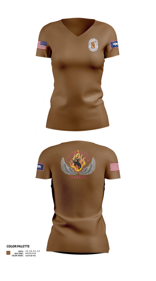 Womens Short Sleeve Vneck Shirt, Wyoming state helitack, Fire Department, Teamtime, Team time, sublimation, custom sports apparel, team uniforms, spirit wear, spiritwear, sports uniforms, custom shirts, team store, custom team store, fundraiser sports, apparel fundraiser