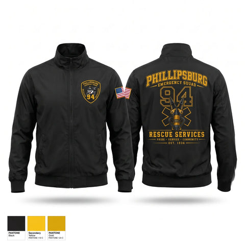 Windbreaker, Phillipsburg Emergency Squad - Rescue Services Division, EMS/EMT, Teamtime, Team time, sublimation, custom sports apparel, team uniforms, spirit wear, spiritwear, sports uniforms, custom shirts, team store, custom team store, fundraiser sports, apparel fundraiser