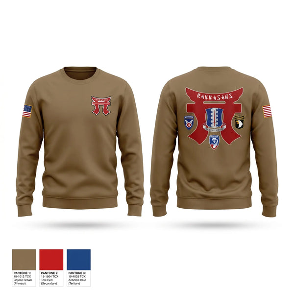 Crew Neck Sweatshirt, Rakkasans, Army, Teamtime, Team time, sublimation, custom sports apparel, team uniforms, spirit wear, spiritwear, sports uniforms, custom shirts, team store, custom team store, fundraiser sports, apparel fundraiser