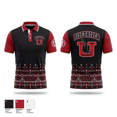 Piledriver University 88313656 Short Sleeve Performance Polo - 1